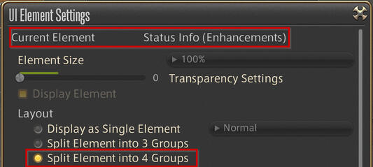 Split Status Info